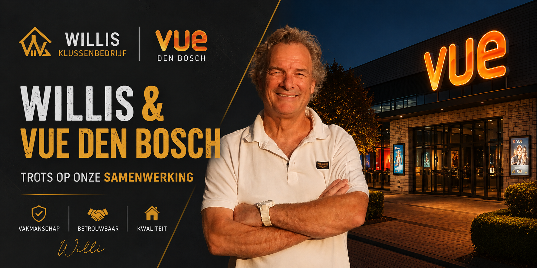 Willie's Klussenbedrijf trots op samenwerking met Vue Den Bosch